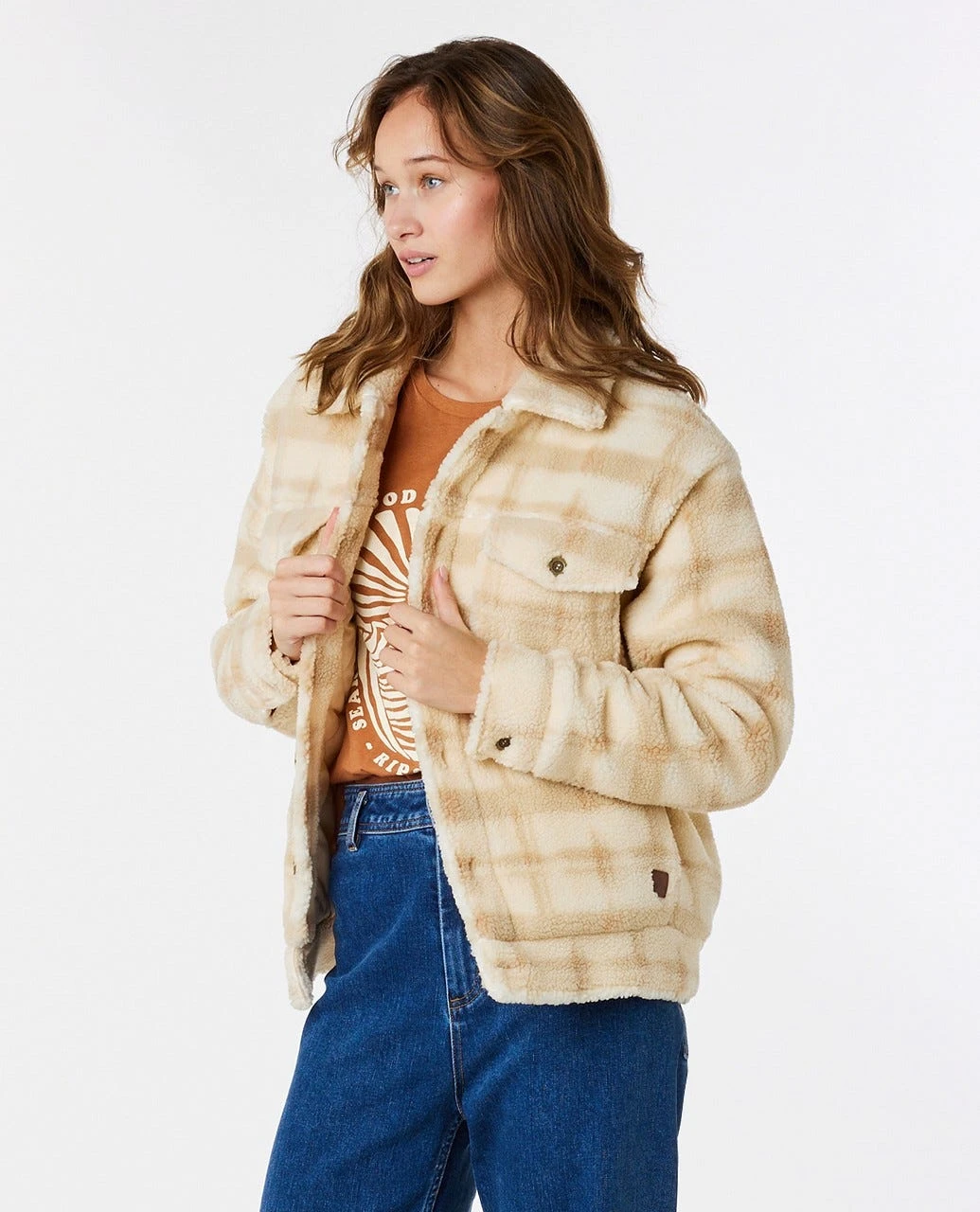 Sunrise Session Sherpa Lined Button Up Jacket 2 Sunrise Session Sherpa Lined Button Up Jacket - Image 2