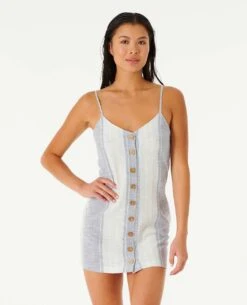 Classic Surf Stripe Button Through Dress
