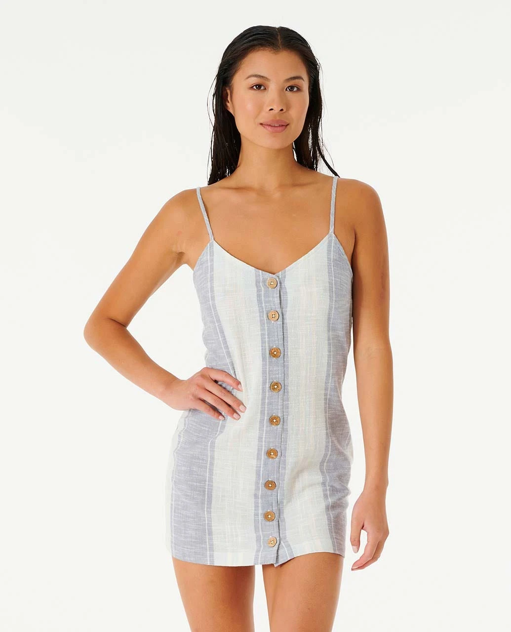 Classic Surf Stripe Button Through Dress 1 Classic Surf Stripe Button Through Dress
