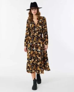 La Isla Long Sleeve Midi Dress