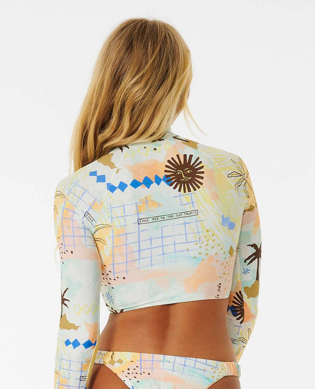 Sun Club Cropped Rash Guard 2 Sun Club Cropped Rash Guard - Image 2