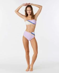 Sunrise Stripe High Waisted Good Coverage Bikini Bottom -BeachFit Store 0aawsw 0108 4