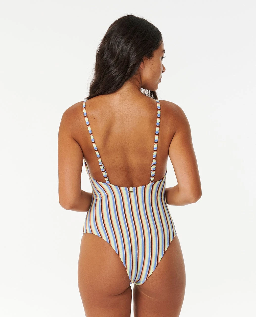 Tropics Stripe Cheeky Coverage One Piece Swimsuit 2 Tropics Stripe Cheeky Coverage One Piece Swimsuit - Image 2