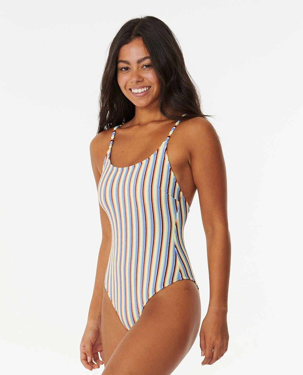 Tropics Stripe Cheeky Coverage One Piece Swimsuit 3 Tropics Stripe Cheeky Coverage One Piece Swimsuit - Image 3