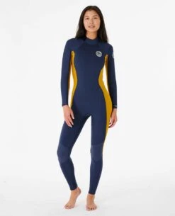Womens Dawn Patrol 4/3mm Back Zip Wetsuit Steamer -BeachFit Store 122wfs 8079 2