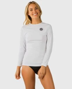 Whitewash Long Sleeve UV Rash Vest -BeachFit Store 12twrv1000 1 2