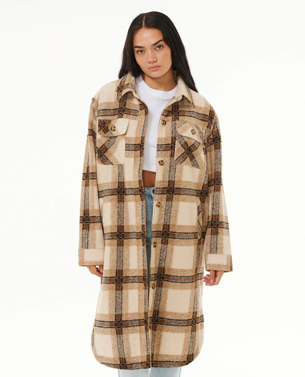 Long Line Check Jacket 1 Long Line Check Jacket