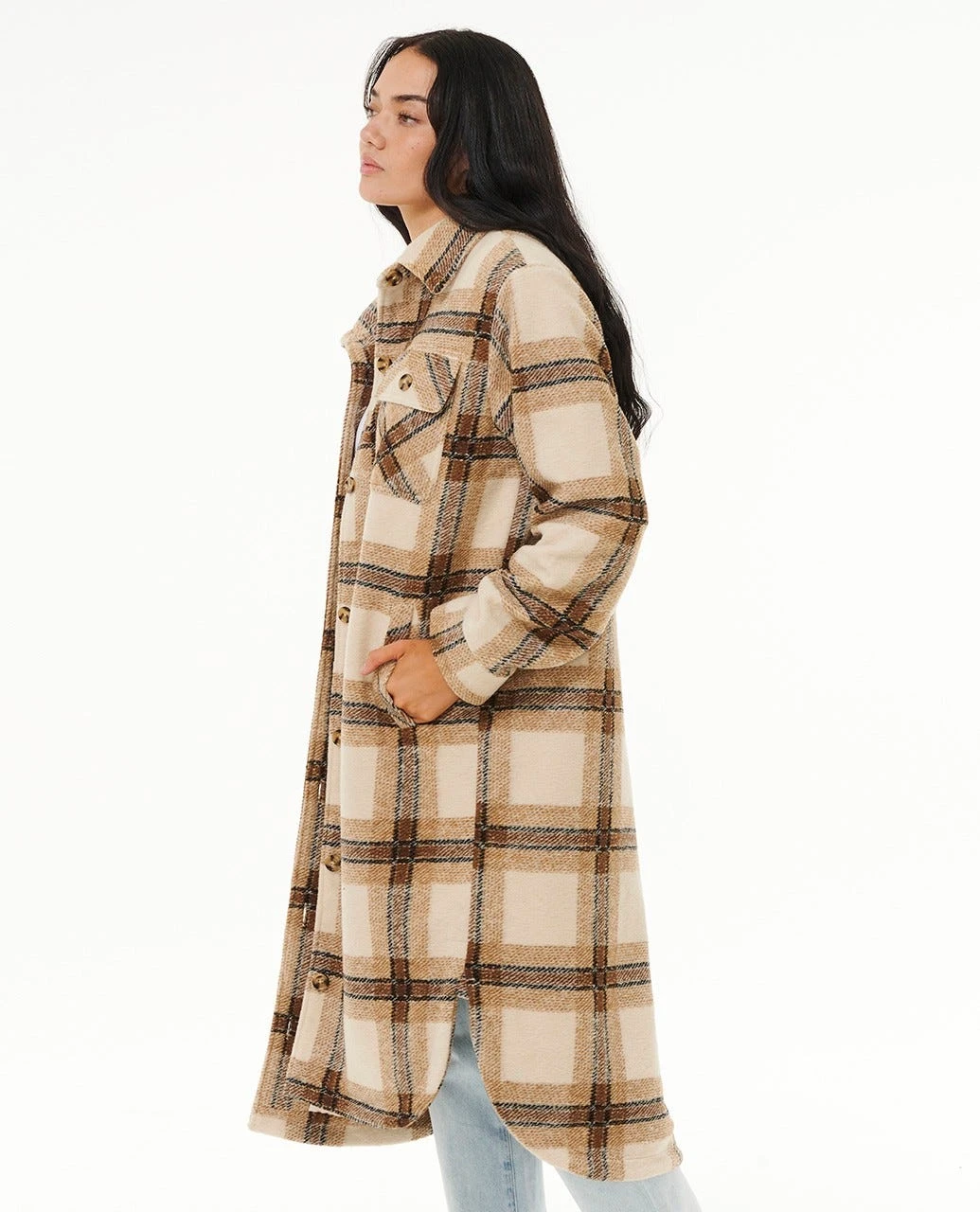 Long Line Check Jacket 2 Long Line Check Jacket - Image 2